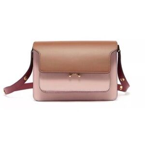 Marni Pink and Brown Crossbody Bag